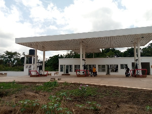 One of the filling stations that was attacked