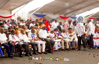 Former President John Kufuor (In hat) at the NPP's National Delegates Conference