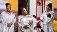 Kumawood actress Mercy Asiedu with her new baby