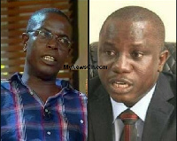 Kwesi Pratt Jnr, Managing Editor of the Insight newspaper and Dominic Nitiwul, Defence Minister