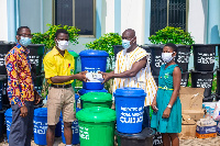 Wisdom Cudjoe during one of the donations