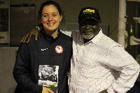 Caitlin Parker with Azumah Nelson