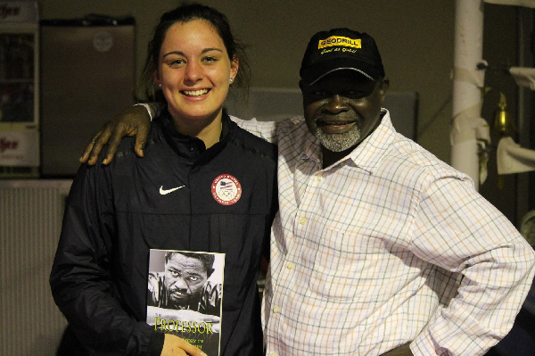 Caitlin Parker with Azumah Nelson