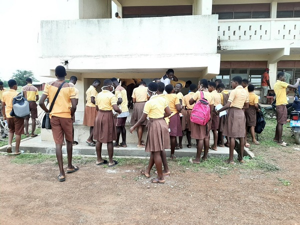 The candidates were happy to complete their junior high school education