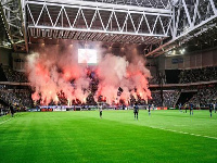 Djurgarden supporters' pyrotechnics disrupted the game, leading to a lengthy delay and suspension