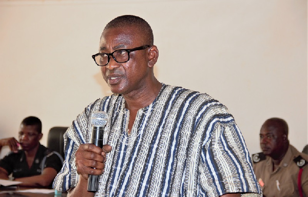 William Aduum, Kasena-Nankana MCE speaking at the stakeholder meeting