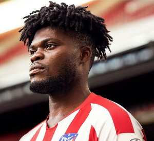 Thomas Partey with Diego Simeone