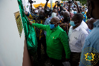 Akufo-Addo commissions a ceramics factory on his tour