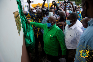 President Akufo Addo Commissioning Rubber Processing Factory1