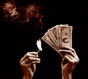 Burning Money  Waste