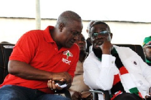 John Dramani Mahama with the late John Atta Mills