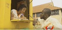 A scene in the comedy skit