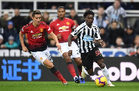 Christian Atsu had a good game against Man Utd