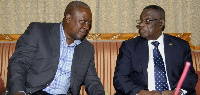 President John Mahama with his former boss the late Professor Mills