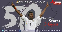 50 goals for the Legendary Gyan