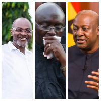 Kennedy Agyapong, Dr Mahamudu Bawumia and John Dramani Mahama