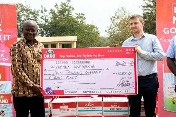 A GH₵10,000 cheque was presented