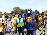 Greater Accra Regional Minister, Henry Quartey on one of his tours