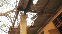 The delapidated school building