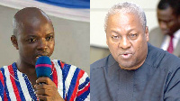 Bono Regional Chairman of NPP, Abronye DC in a grid with NDC flagbearer, John Mahama