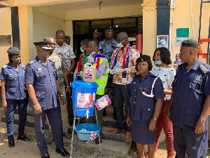 The Amasaman Divisional and District Police Stations received a share of the donation