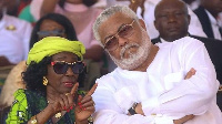 Former First Lady Nana Konadu Agyeman-Rawlings and husband Jerry John Rawlings