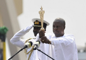 John Dramani Mahama during his swearing in January 2013 | File photo