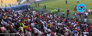 Hearts fans celebrating their victory over Kotoko