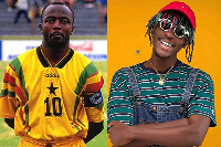 Rapper Kofi Mole and Legendary  Black Stars Captain Abedi Pele