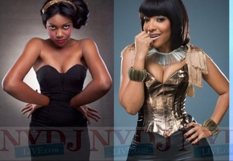 Yvonne Nelson (left) and Joselyn Dumas