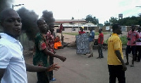 Some workers of the company demonstrating in 2015 over nonpayment of salaries