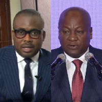 Paul Adom-Otchere (left), John Dramani Mahama (right)