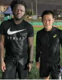 Sulley Muntari with  Jindo Morishita