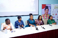 Obaapa Christy (middle) at the launch of her 20th anniversary concert