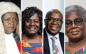 Georgina Wood, Akua Kuenyehia, Sir Sam Jonah and Elizabeth Ohene