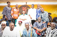 Vice-President, Dr Mahamudu Bawumia and some members from the NPP party in a group picture