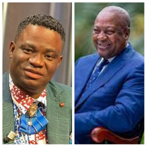 Ghanaian gospel musician Isaiah Kwadwo Ampong and former President John Mahama