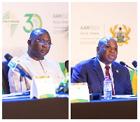 Dr. Amin Adam, Minister of State responsible for Finance and Professor Benedict Oramah