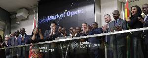 Akufo-Addo opens trading at London Stock Exchange as market partnership is launched