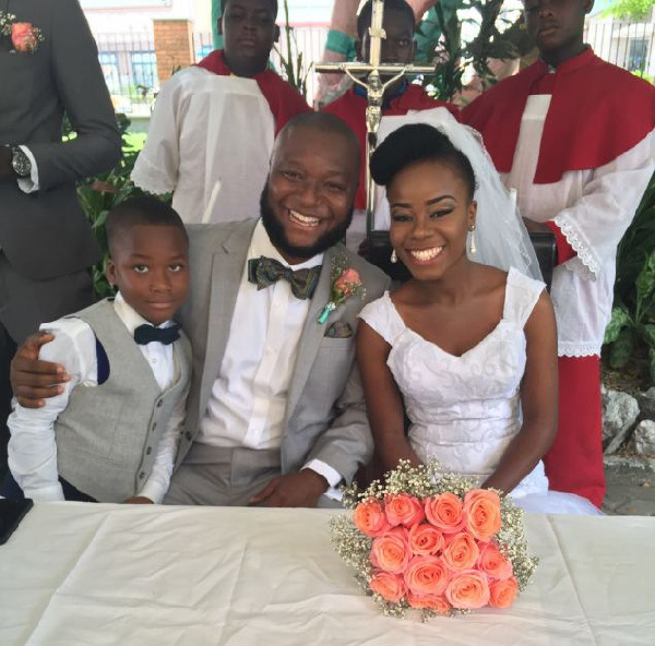 Nii Kpakpo Thompson with his bride