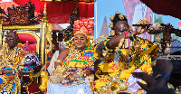 Locals and visitors donned colorful attire, with lively drumming and dancing.