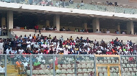 The huge crowd at the Baba Yara stadium today