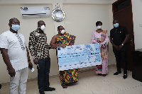 A cheque of GHC100,000 was presented to the National Trust Fund