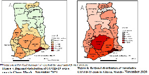 File photo of a coronavirus map of Ghana