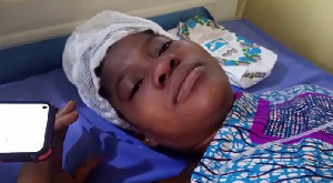 Mother in the hospital bed after delivery