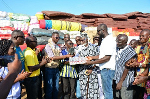 Presentation Of The Relief Items To The Chief Of Anyako, Togbe Dukli Attipoe2