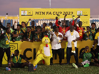 Dreams FC team celebrates FA Cup glory