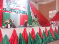 Mr James Kwabena Bomfeh Jnr, the General Secretary of the CPP speaking in Bolgatanga