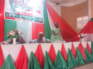 Mr James Kwabena Bomfeh Jnr, the General Secretary of the CPP speaking in Bolgatanga