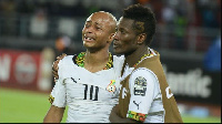 Ghanaian duo, Asamoah Gyan and Andrew Dede Ayew